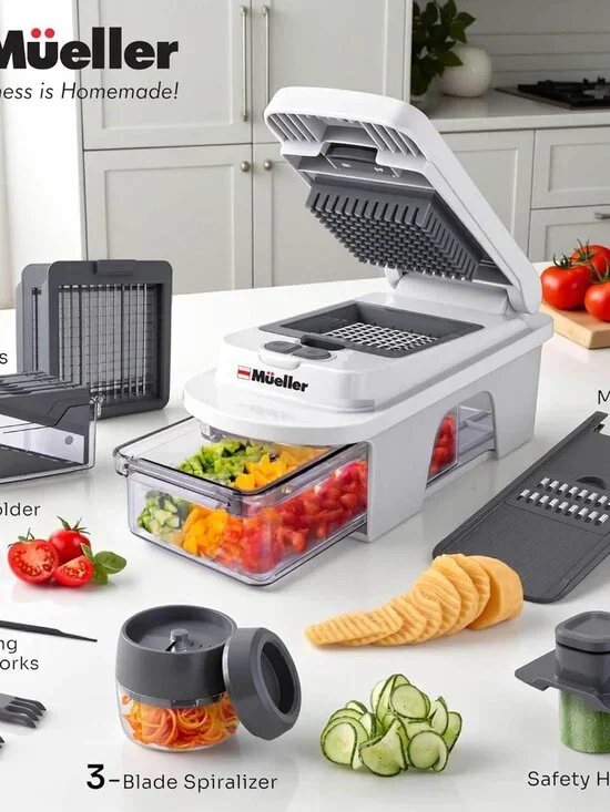 Mueller Pro-Series All-in-One, 12 Blade Mandoline Slicer for Kitchen, Food Chopp - Picture 6 of 7